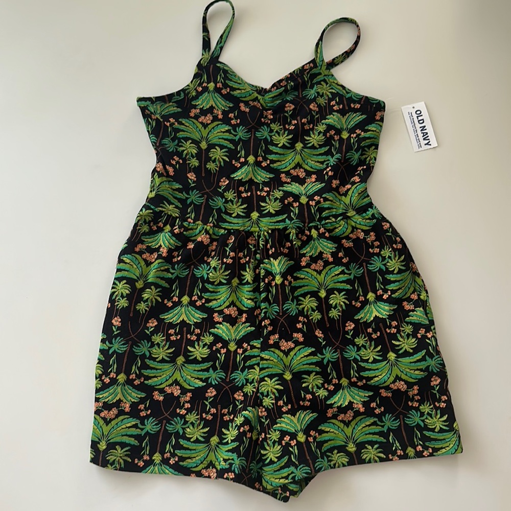 Old Navy Sleeveless Printed Smock Romper for Girls, NWT